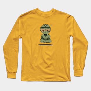 Meditating Ninja - Focus Long Sleeve T-Shirt